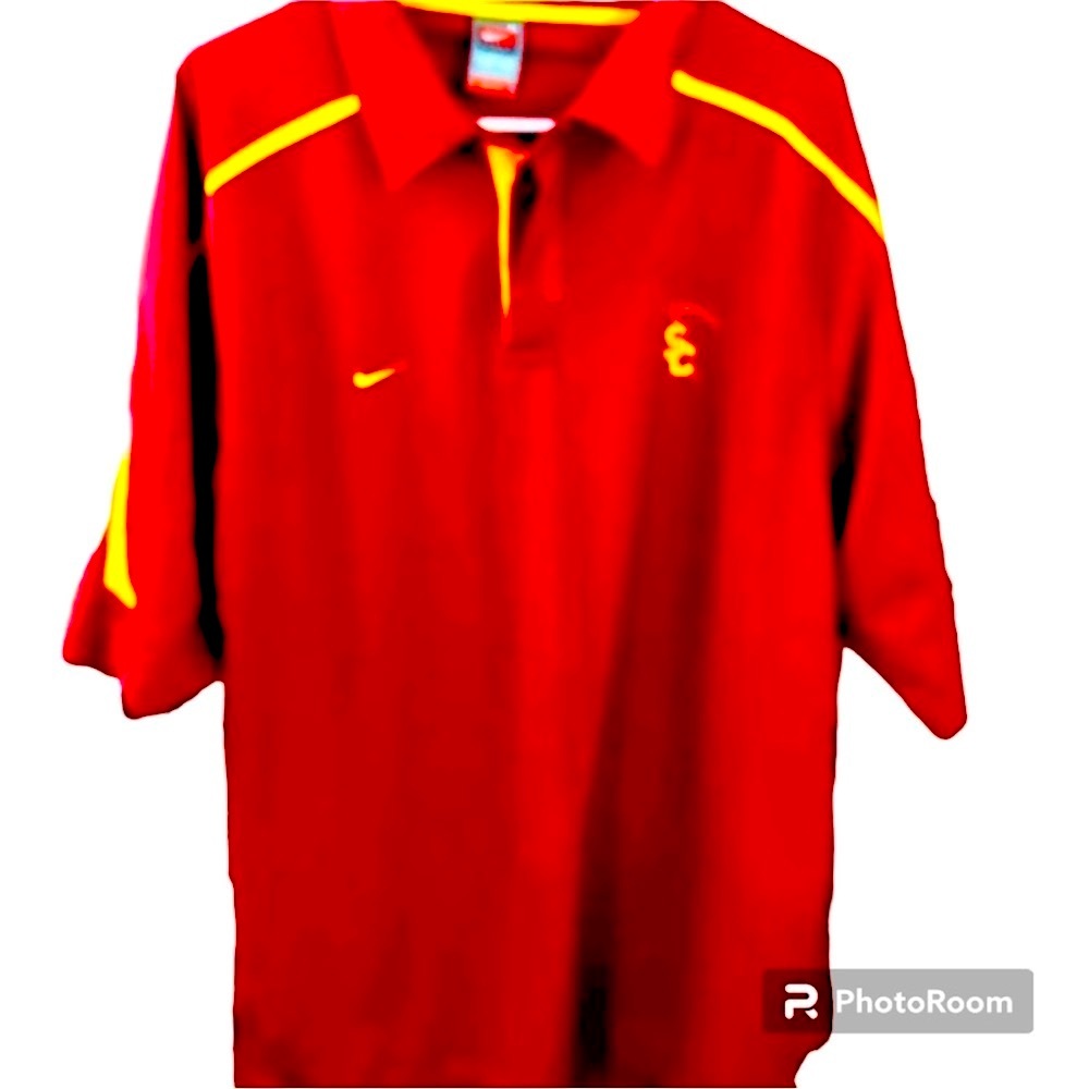 USC Trojans Nike Dri-Fit Polo Collar Shirt Large Nike Like New